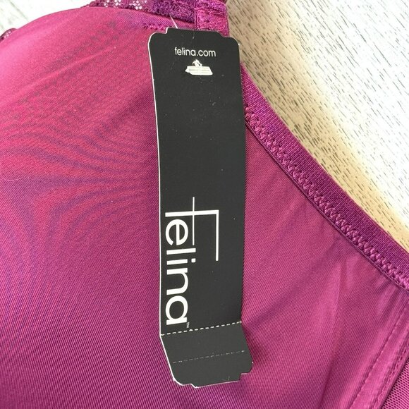 Felina Bra Womens Size 44C Peridot Demi Contour Underwire Purple New NWT - Picture 2 of 4